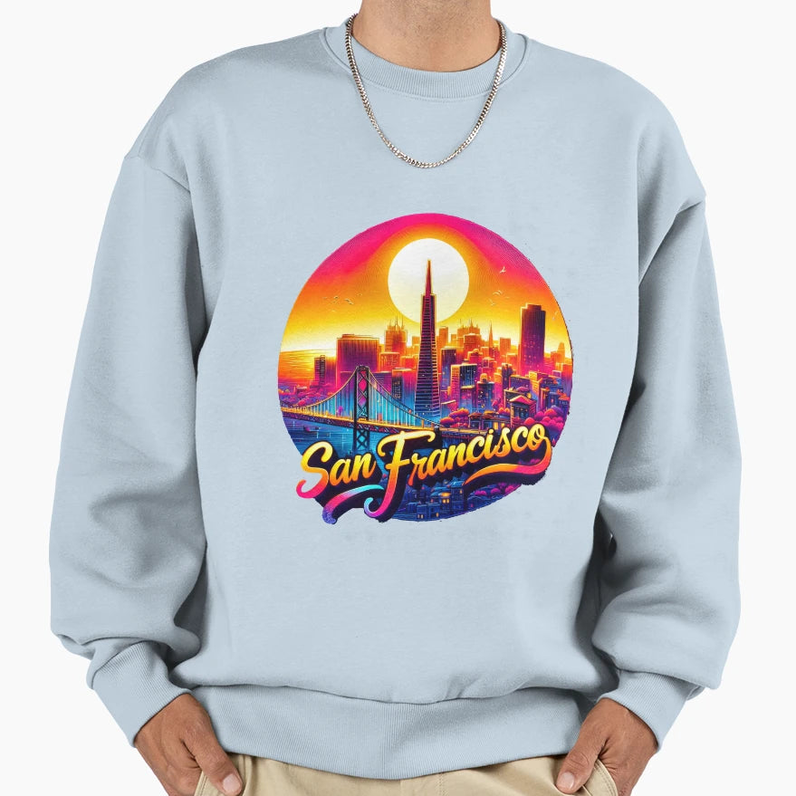 San Francisco Sweatshirt - Aesthetic Graphic Men Women - T-Shirt, Sweatshirt, Hoodie