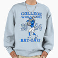 College World Series Bat Cats Sweatshirt - Trendy Graphic for Adults - T-Shirt, Sweatshirt, Hoodie
