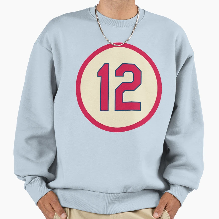 Lance Berkman 12 Jersey Number Sweatshirt - Custom Art Print Unisex - T-Shirt, Sweatshirt, Hoodie