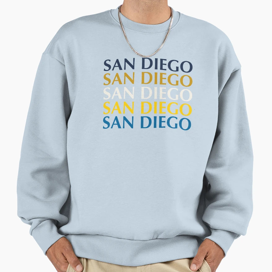 Ucsd San Diego Text Art Sweatshirt - Trendy Graphic Unisex - T-Shirt, Sweatshirt, Hoodie