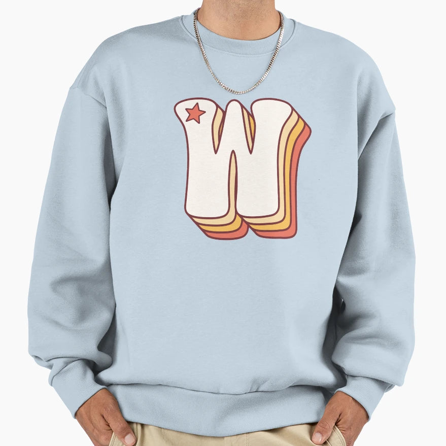 Letter W Sweatshirt - Unique Graphic Men Women - T-Shirt, Sweatshirt, Hoodie