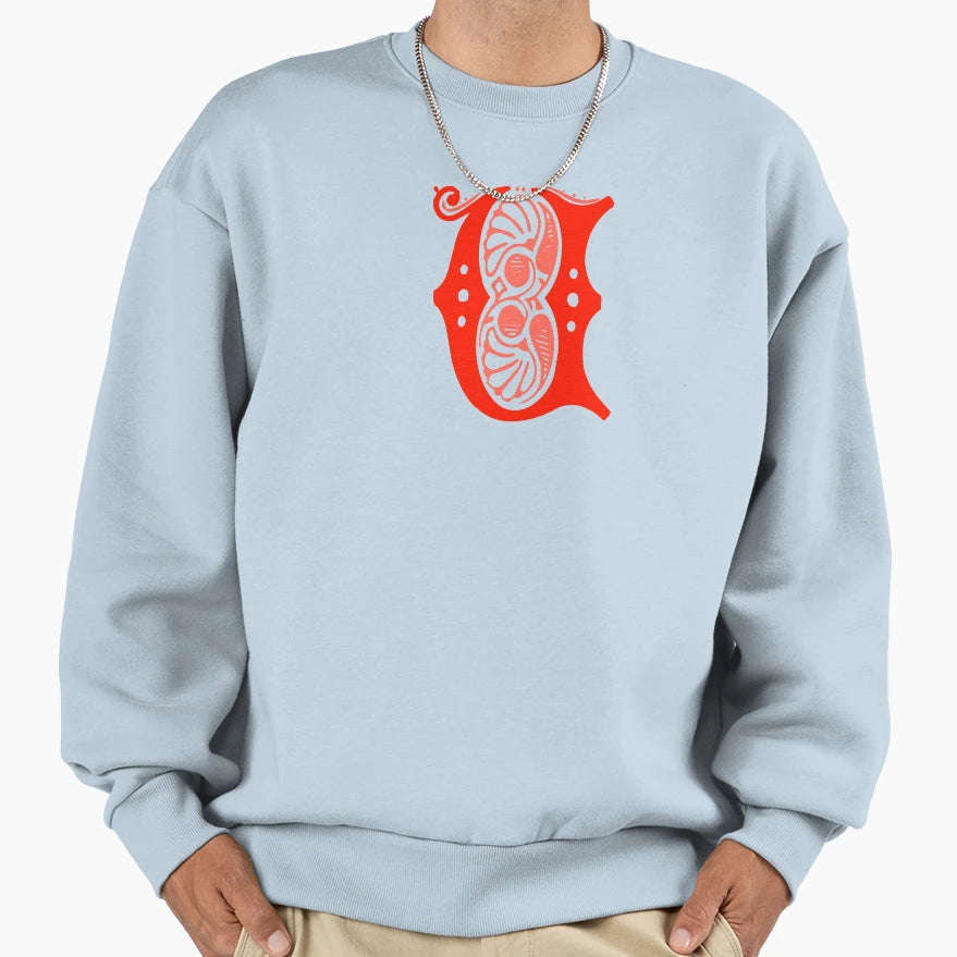 Monogram Initial Letter U Sweatshirt - Custom Art Print Unisex - T-Shirt, Sweatshirt, Hoodie