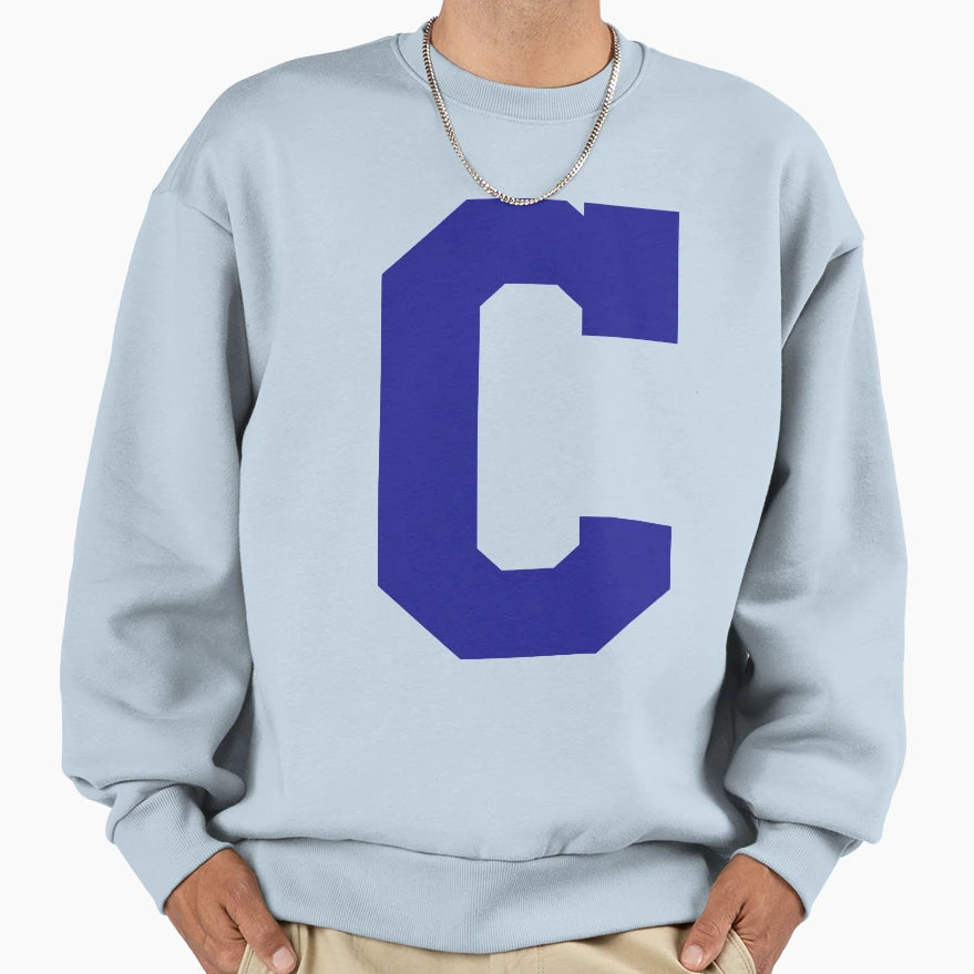 Alphabet Blue C Sports Letter C Sweatshirt - Streetwear Style Men Women - T-Shirt, Sweatshirt, Hoodie