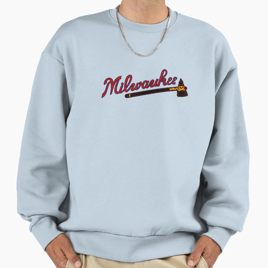 Milwaukee Braves Logo Sweatshirt - Streetwear Style for Adults - T-Shirt, Sweatshirt, Hoodie