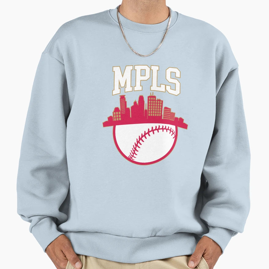Minnesota Baseball Minimalist Mpls Sweatshirt - Streetwear Style Men Women - T-Shirt, Sweatshirt, Hoodie