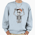 Rocker Skeleton Cap Skater Halloween Sweatshirt - Graphic Print for Adults - T-Shirt, Sweatshirt, Hoodie