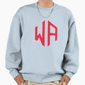 Washington State Abbreviation Sweatshirt - Fun Novelty Design for Adults - T-Shirt, Sweatshirt, Hoodie