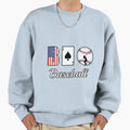 Baseball Sweatshirt - Minimalist Print Unisex - T-Shirt, Sweatshirt, Hoodie