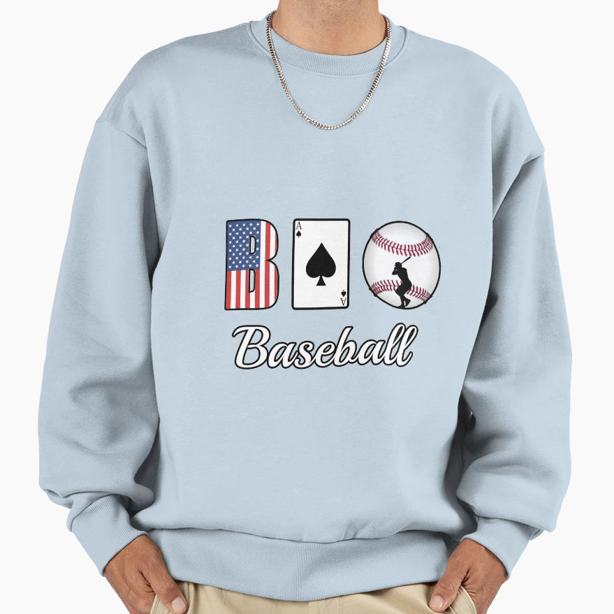 Baseball Sweatshirt - Minimalist Print Unisex - T-Shirt, Sweatshirt, Hoodie