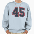 45 Navy Grey Red Sports Number Sweatshirt - Casual Everyday Wear Men Women - T-Shirt, Sweatshirt, Hoodie
