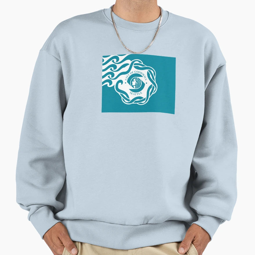 Flag Seattle Sweatshirt - Novelty Apparel Men Women - T-Shirt, Sweatshirt, Hoodie