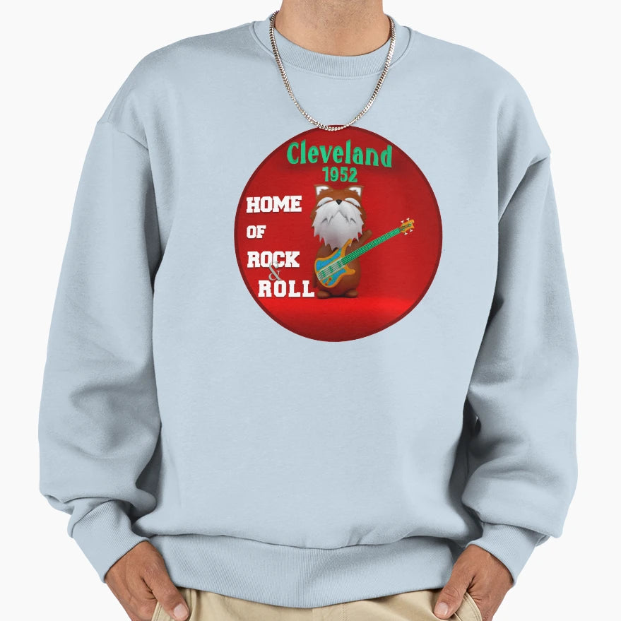 Rock Roll Cat Cleveland Sweatshirt - Streetwear Style Men Women - T-Shirt, Sweatshirt, Hoodie