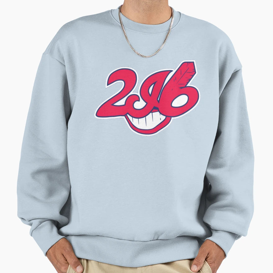 Baseball Cleveland 216 Area Code Sweatshirt - Minimalist Print Unisex - T-Shirt, Sweatshirt, Hoodie