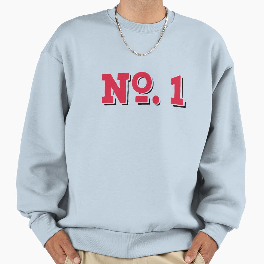 Number 1 Sweatshirt - Minimalist Print Men Women - T-Shirt, Sweatshirt, Hoodie