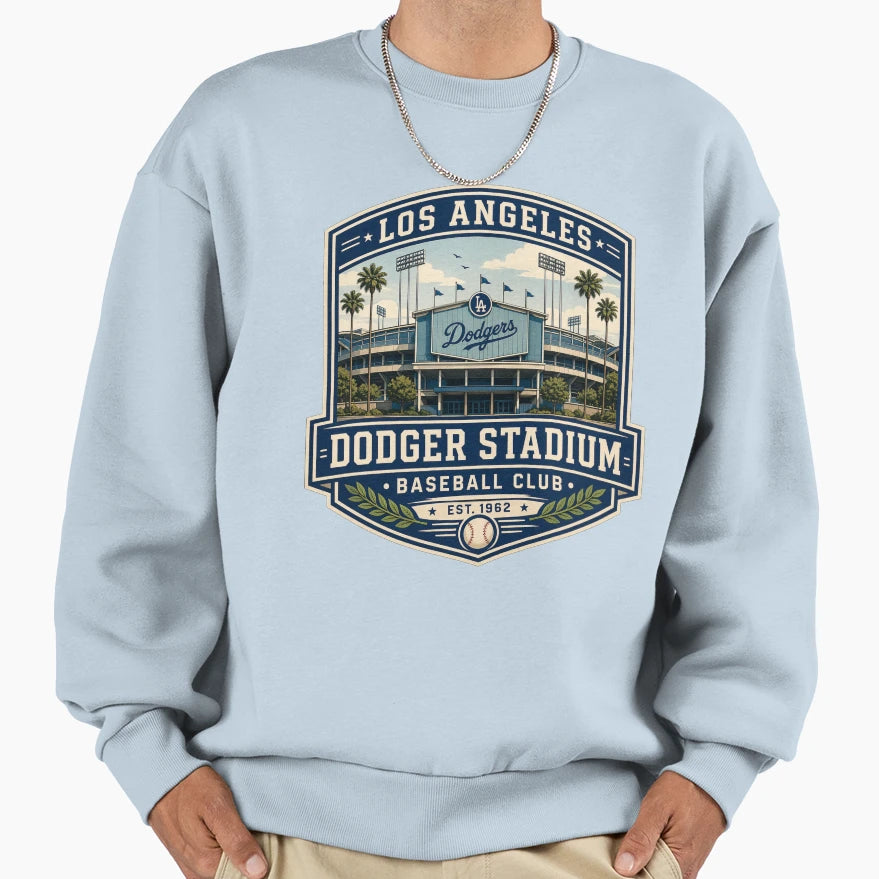 Los Angeles Stadium Exterior Baseball Sweatshirt - Novelty Apparel Unisex - T-Shirt, Sweatshirt, Hoodie