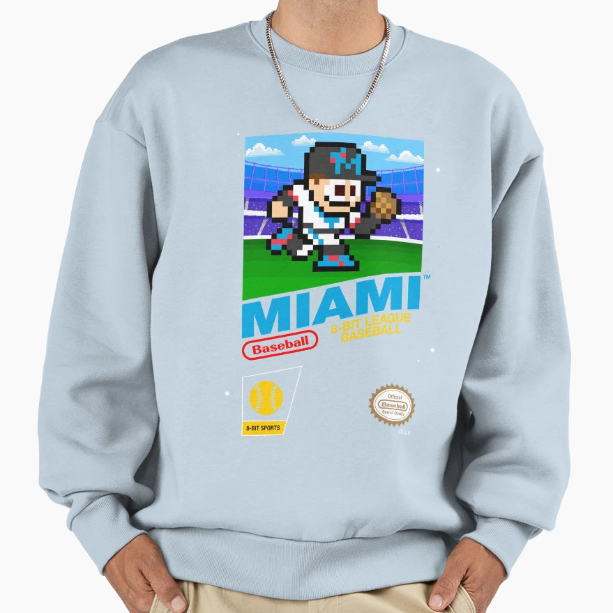 Miami 8 Bit Videogame Cart Sweatshirt - Fun Novelty Design Unisex - T-Shirt, Sweatshirt, Hoodie