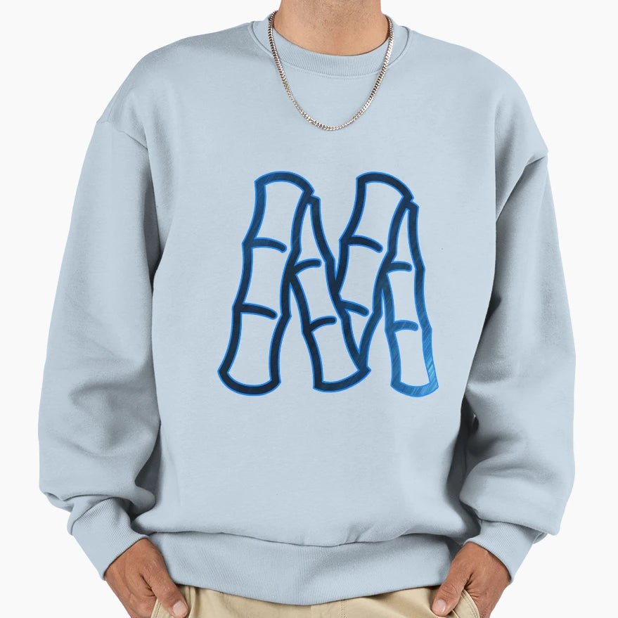 M Creative Letter Sweatshirt - Minimalist Print for Adults - T-Shirt, Sweatshirt, Hoodie