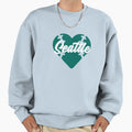 Seattle I Love Baseball Heart Script Sweatshirt - Novelty Apparel Unisex - T-Shirt, Sweatshirt, Hoodie