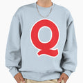 Q Initial Letter Q Red And White Sweatshirt - Streetwear Style for Adults - T-Shirt, Sweatshirt, Hoodie