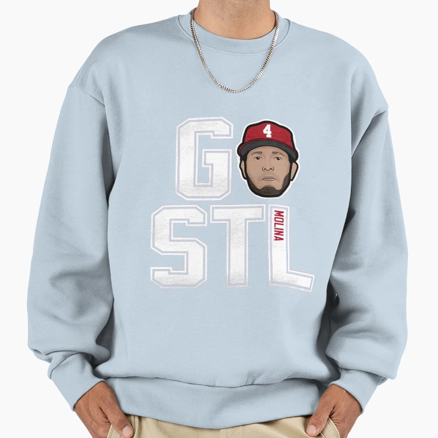Yadier Molina Go Stl Sweatshirt - Streetwear Style for Adults - T-Shirt, Sweatshirt, Hoodie
