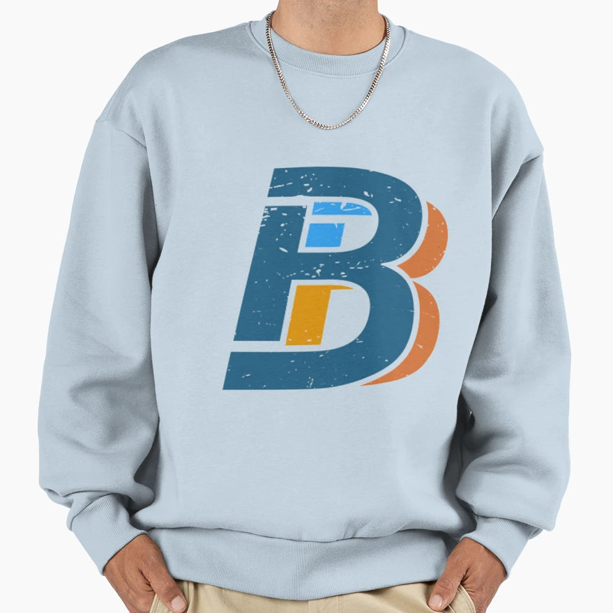 B Sweatshirt - Trendy Graphic for Adults - T-Shirt, Sweatshirt, Hoodie