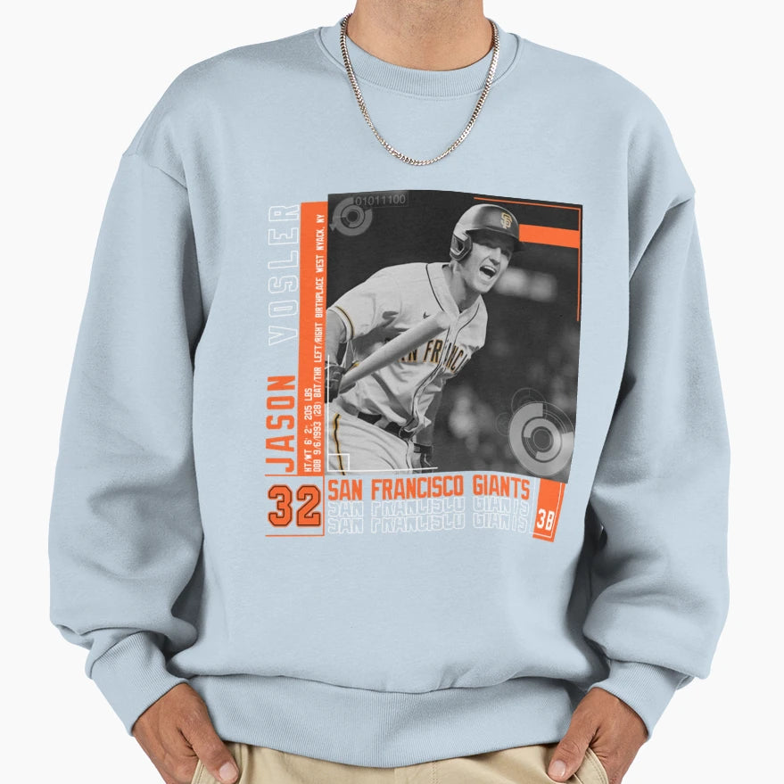 Jason Vosler Baseball Sweatshirt - Custom Art Print for Adults - T-Shirt, Sweatshirt, Hoodie