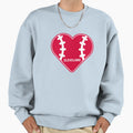 Cleveland Baseball Heart And Sweatshirt - Casual Everyday Wear Unisex - T-Shirt, Sweatshirt, Hoodie