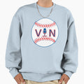 Copy Vin Baseball Blue Background Sweatshirt - Custom Art Print Men Women - T-Shirt, Sweatshirt, Hoodie