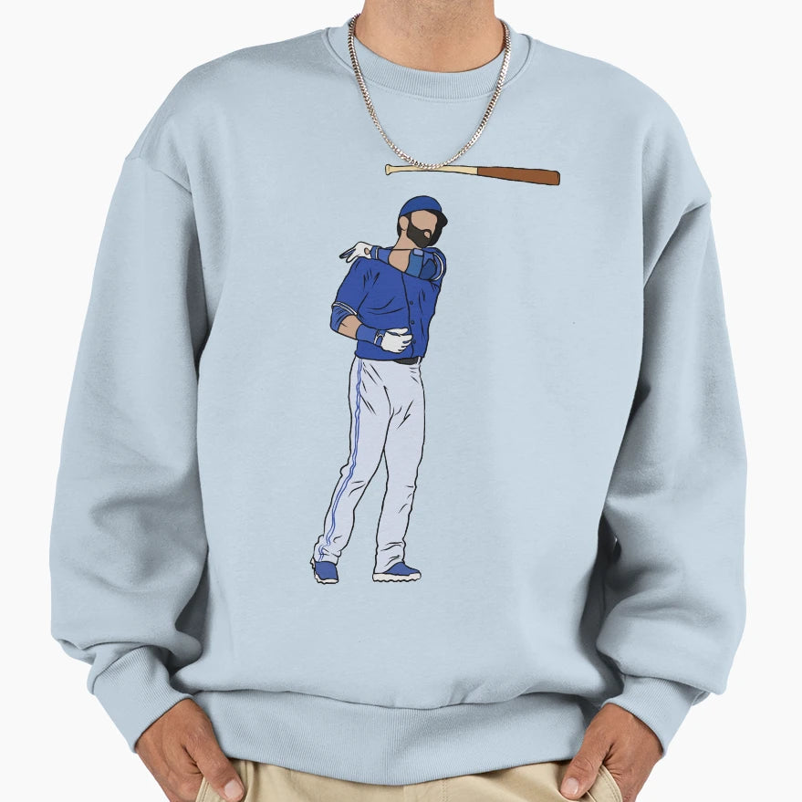 Jose Bautista Bat Flip Sweatshirt - Streetwear Style for Adults - T-Shirt, Sweatshirt, Hoodie