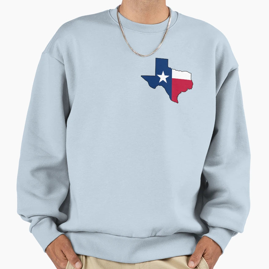 Texas State Flag Sweatshirt - Casual Everyday Wear Unisex - T-Shirt, Sweatshirt, Hoodie