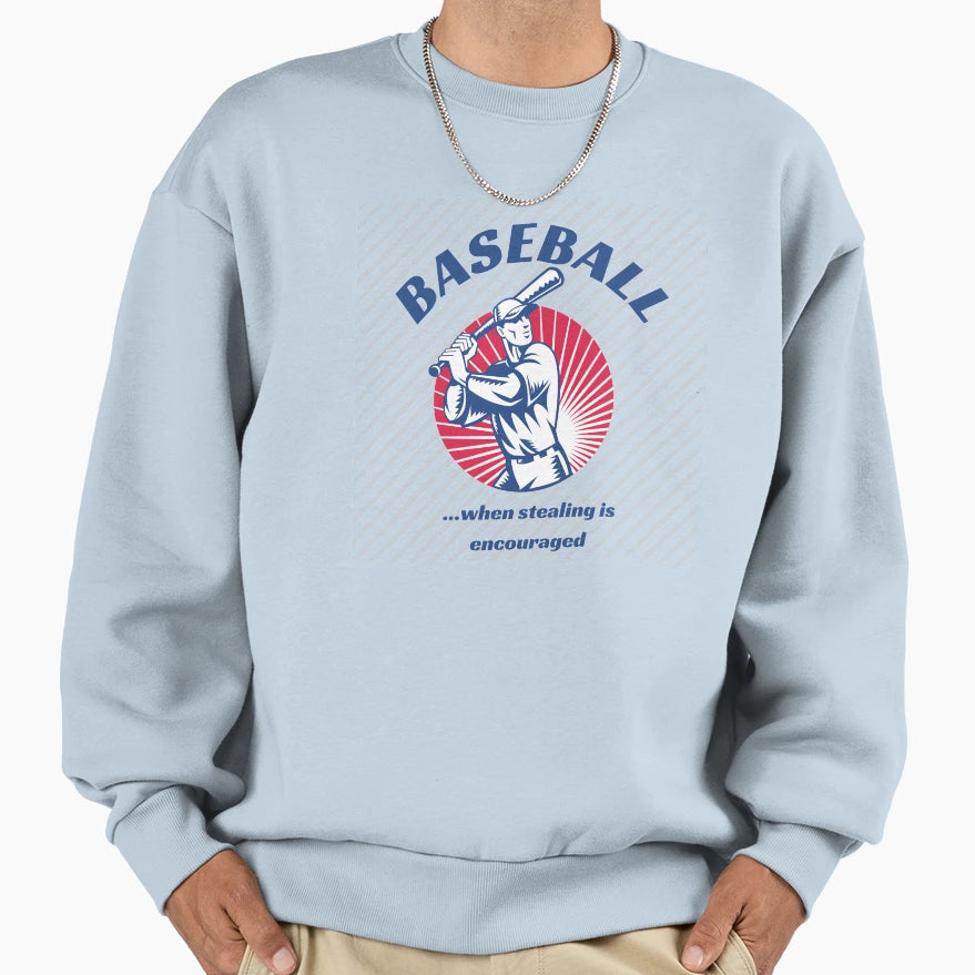 Funny Baseball Sweatshirt - Aesthetic Graphic Unisex - T-Shirt, Sweatshirt, Hoodie