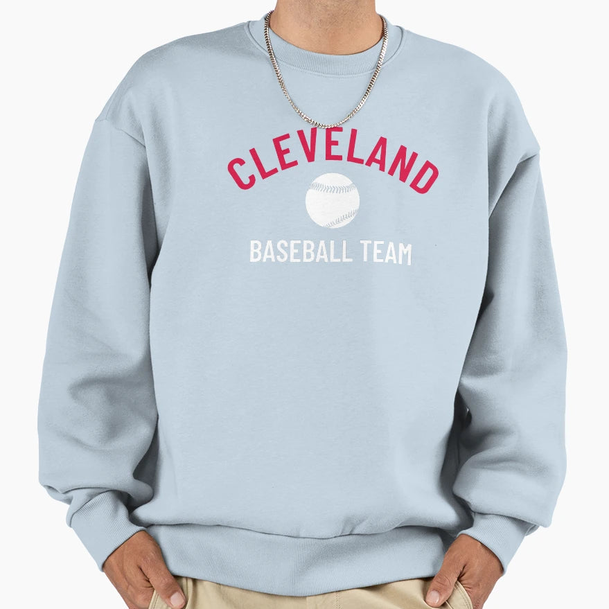 Cleveland Baseball Team Sweatshirt - Streetwear Style Unisex - T-Shirt, Sweatshirt, Hoodie