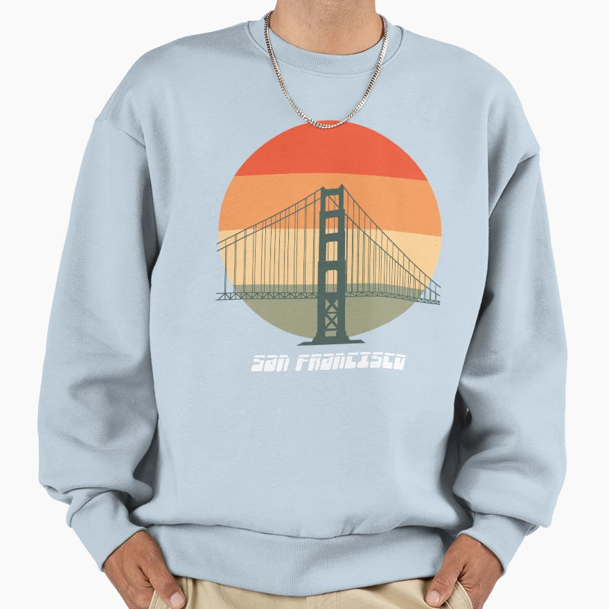 San Francisco Golden Gate Sweatshirt - Casual Everyday Wear Men Women - T-Shirt, Sweatshirt, Hoodie