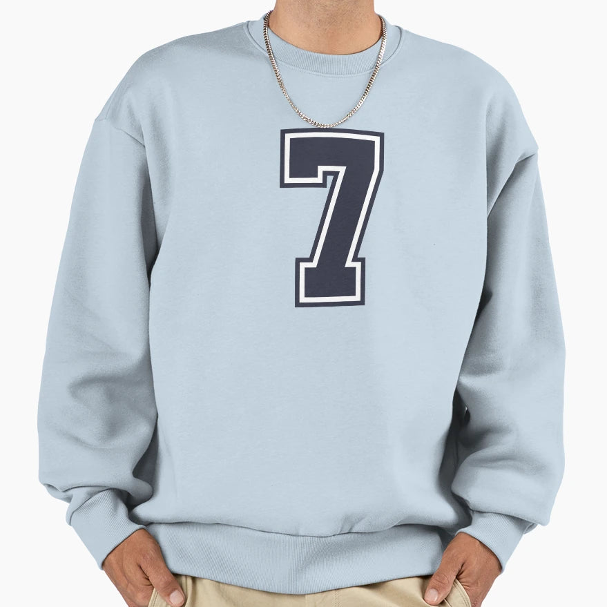 7 Sports Number Seven Sweatshirt - Novelty Apparel Men Women - T-Shirt, Sweatshirt, Hoodie