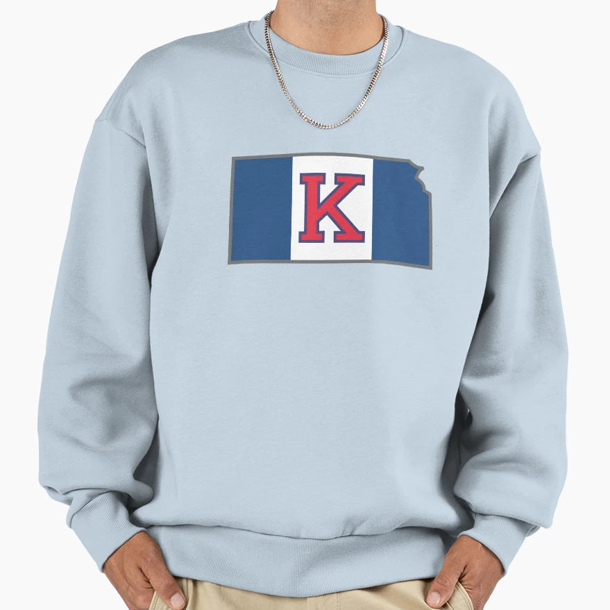 University Kansas Flag Sweatshirt - Streetwear Style Men Women - T-Shirt, Sweatshirt, Hoodie