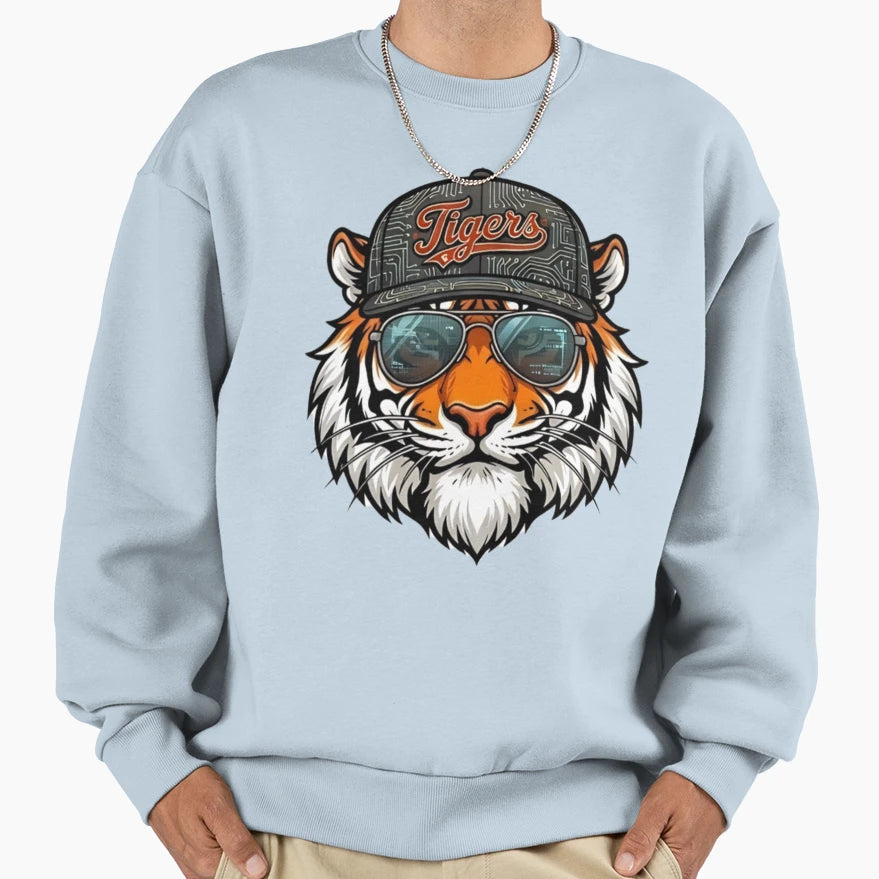 Baseball Tiger Dad Gift Teens Sweatshirt - Custom Art Print Men Women - T-Shirt, Sweatshirt, Hoodie