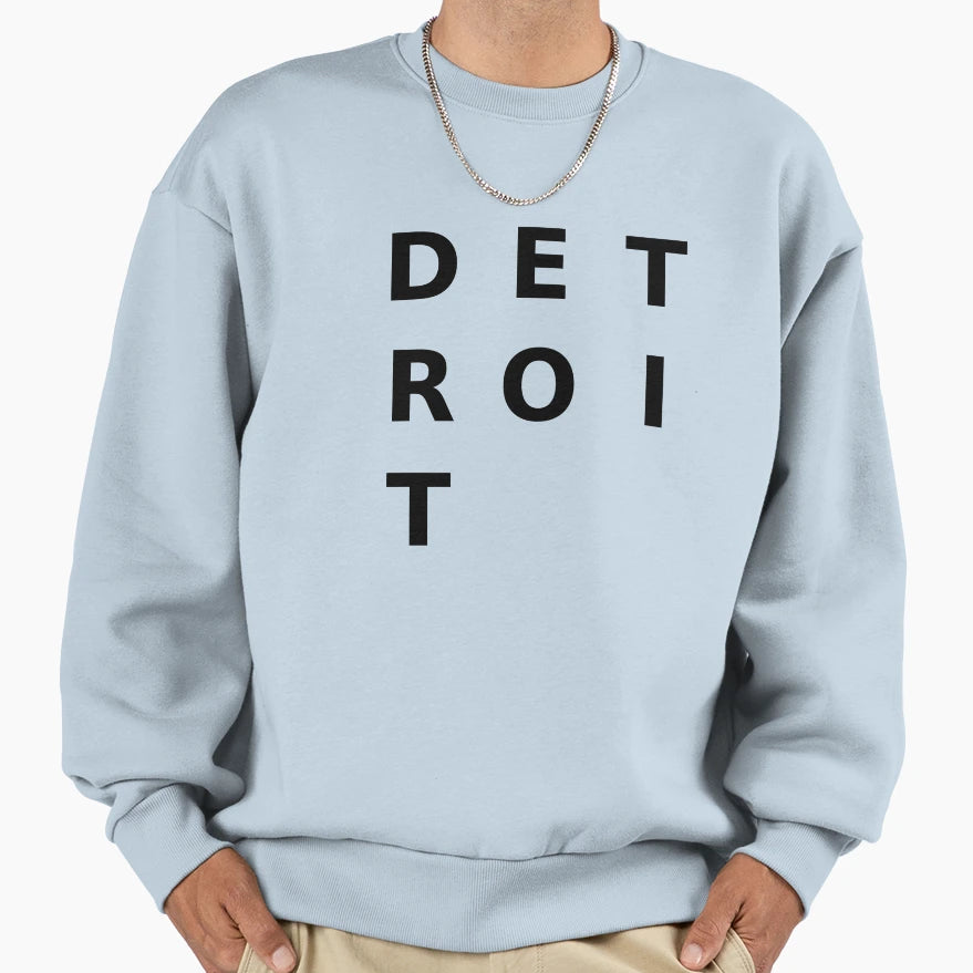 Detroit Grid Minimalist Modern City T-Shirt - Aesthetic Graphic Men Women - T-Shirt, Sweatshirt, Hoodie