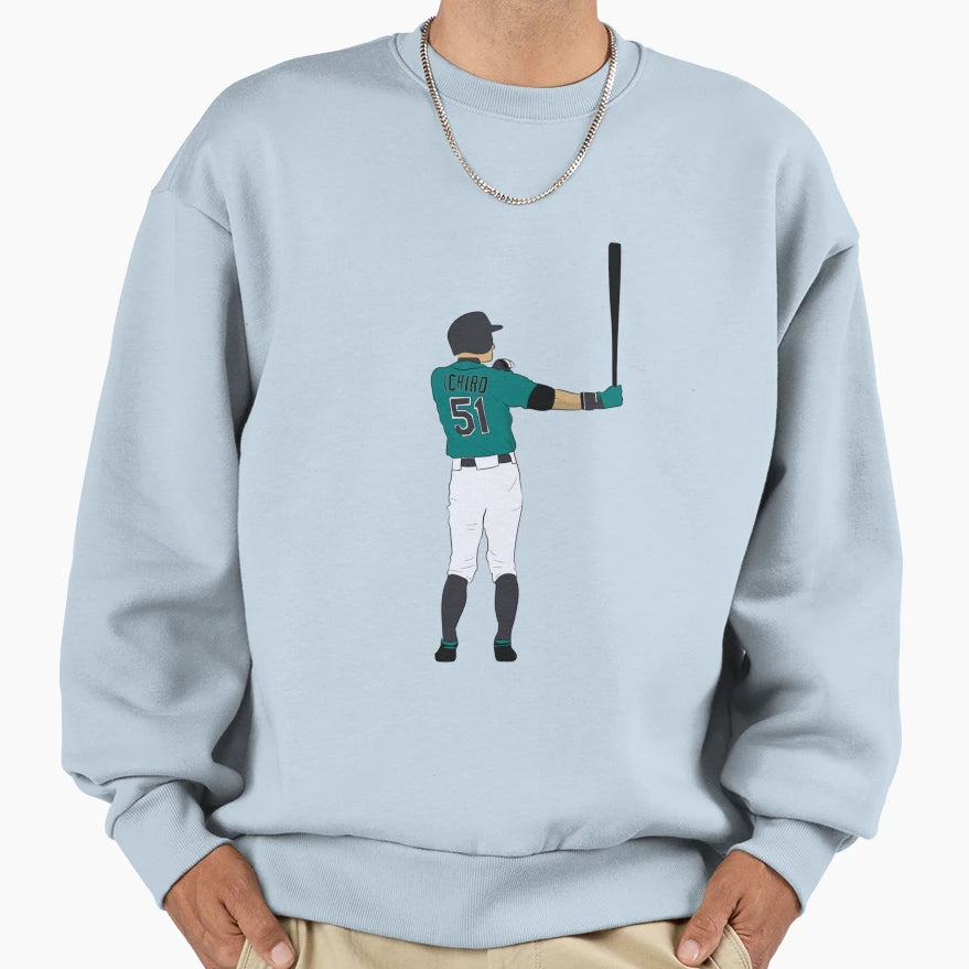 Ichiro Suzuki Sweatshirt - Unique Graphic for Adults - T-Shirt, Sweatshirt, Hoodie