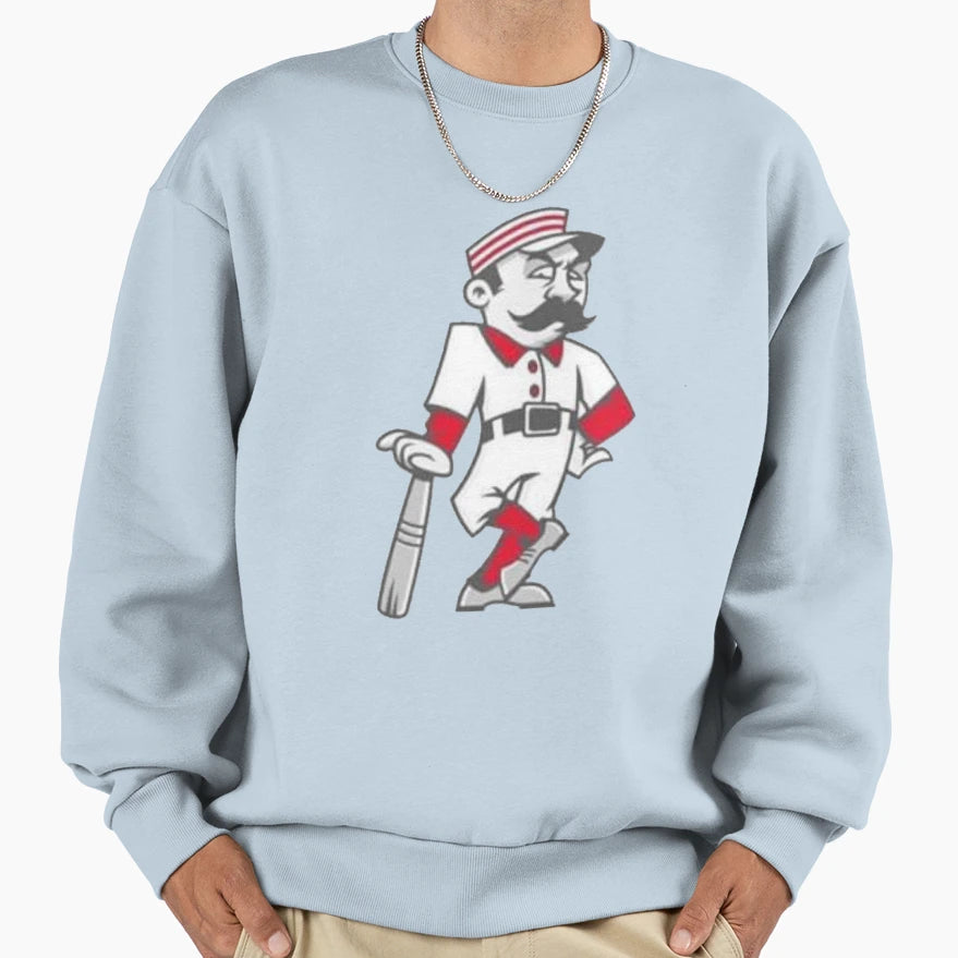 Baseball Red Stockings Sweatshirt - Graphic Print Unisex - T-Shirt, Sweatshirt, Hoodie