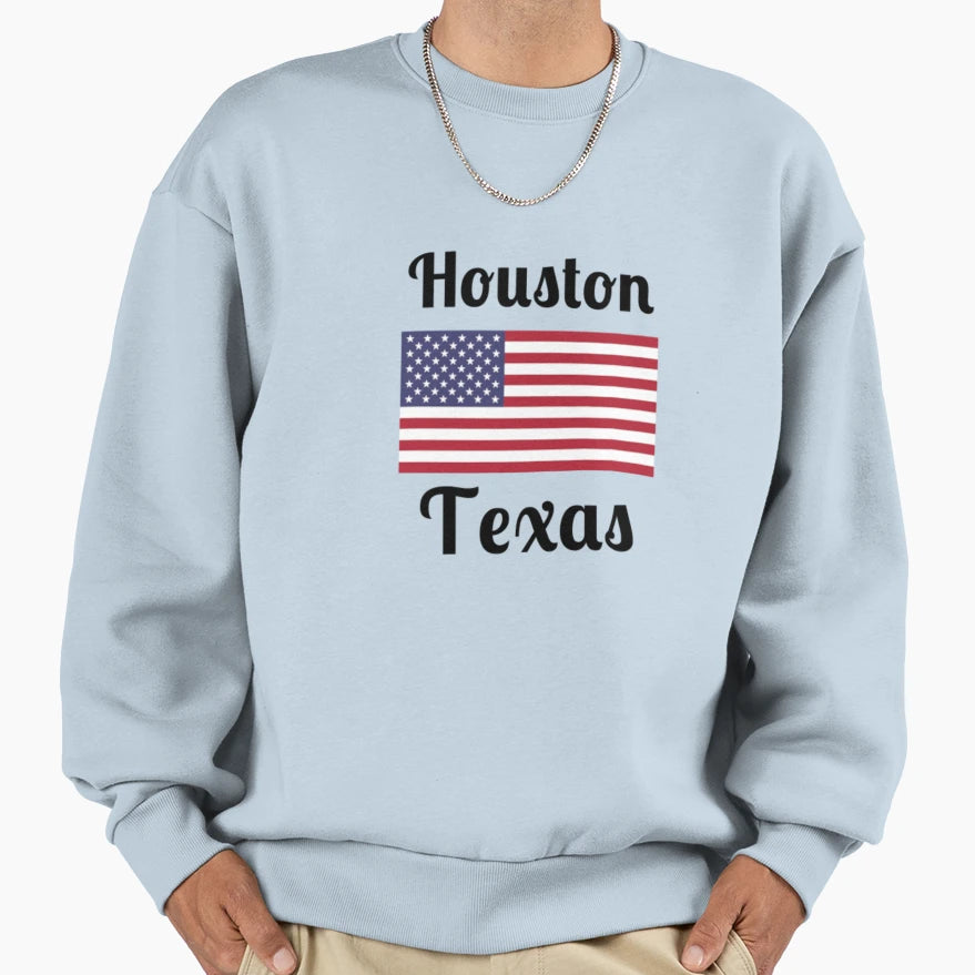 Houston Texas Sweatshirt - Novelty Apparel for Adults - T-Shirt, Sweatshirt, Hoodie