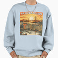 San Francisco Skyline Golden Gate Sweatshirt - Aesthetic Graphic Men Women - T-Shirt, Sweatshirt, Hoodie
