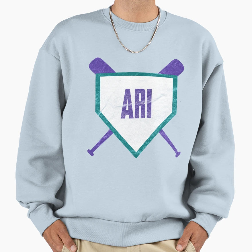 Arizona Abbreviation Baseball Sweatshirt - Casual Everyday Wear Men Women - T-Shirt, Sweatshirt, Hoodie