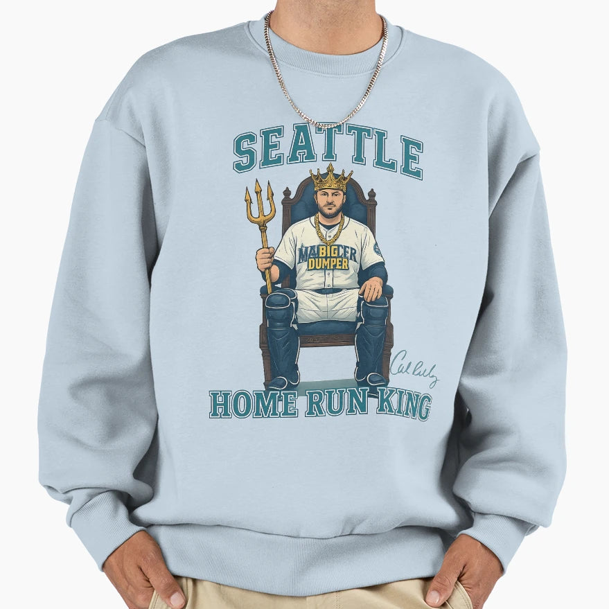 Seattle Home Run King Cal Raleigh Sweatshirt - Trendy Graphic for Adults - T-Shirt, Sweatshirt, Hoodie