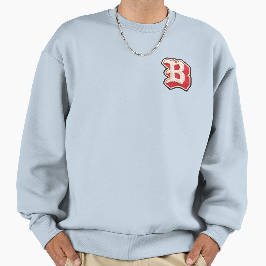 Letter B Letterman B Monogram Sweatshirt - Streetwear Style for Adults - T-Shirt, Sweatshirt, Hoodie