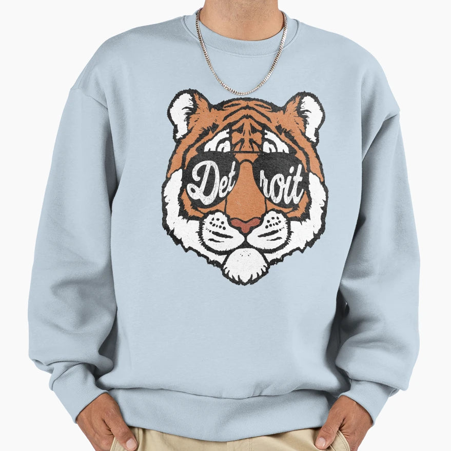 Grunge Detroit Baseball Sweatshirt - Custom Art Print Unisex - T-Shirt, Sweatshirt, Hoodie