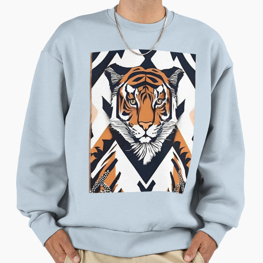Animal Pattern Tiger Sweatshirt - Unique Graphic Men Women - T-Shirt, Sweatshirt, Hoodie