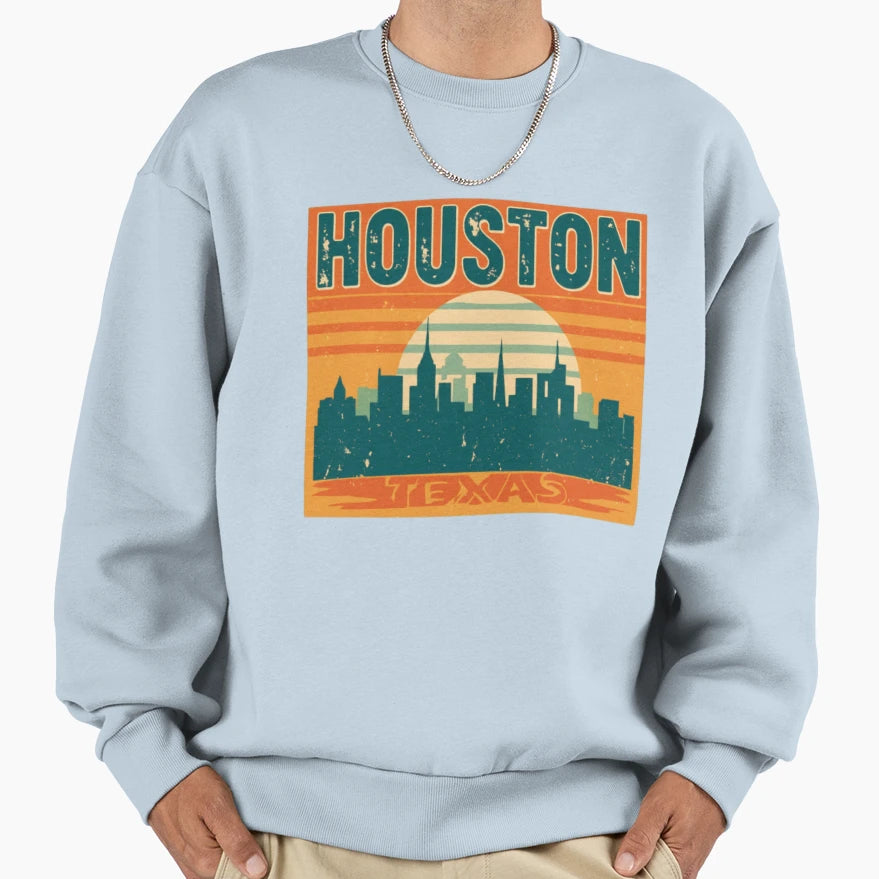 Houston Texas Sweatshirt - Casual Everyday Wear Men Women - T-Shirt, Sweatshirt, Hoodie