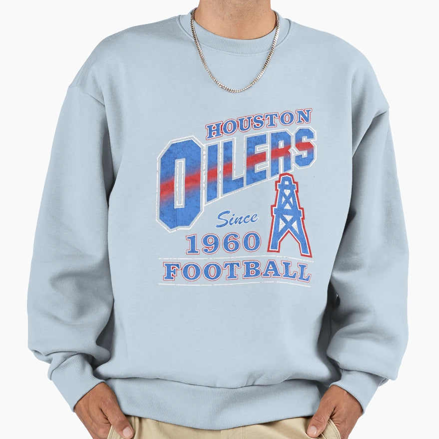 Houston Oilers 1960 Football Sweatshirt - Casual Everyday Wear Unisex - T-Shirt, Sweatshirt, Hoodie