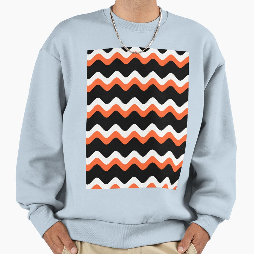 Halloween Waves Trendy Pattern Sweatshirt - Fun Novelty Design Men Women - T-Shirt, Sweatshirt, Hoodie