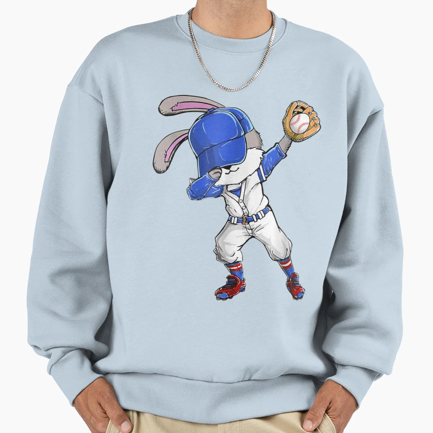 Dabbing Bunny Easter Day Sweatshirt - Aesthetic Graphic for Adults - T-Shirt, Sweatshirt, Hoodie